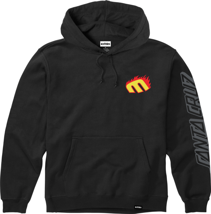 SANTA CRUZ FLAME PULLOVER - BLACK / S